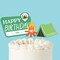 Big Dot of Happiness Camping Cake Topper Set, Happy Camper Party Dessert Decorations for Kids Birthday Party – 3 Count